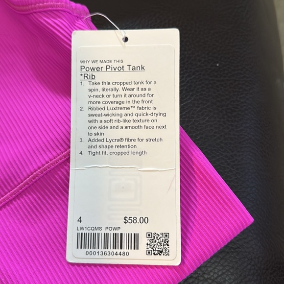 Lululemon Power Pivot Tank Top *Ribbed - Picture 8 of 10